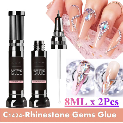 Makartt Nail Rhinestone Glue, Gel Nail Glue for Rhinestones for 3D Design Super Strong Adhesive Nail Gem Glue for Christmas DIY by All Mart Bristol Ltd