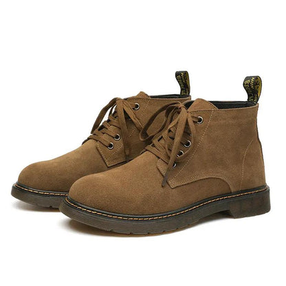 Lace-up Mid-top Warm Outdoor Work Shoes by Dropshipman