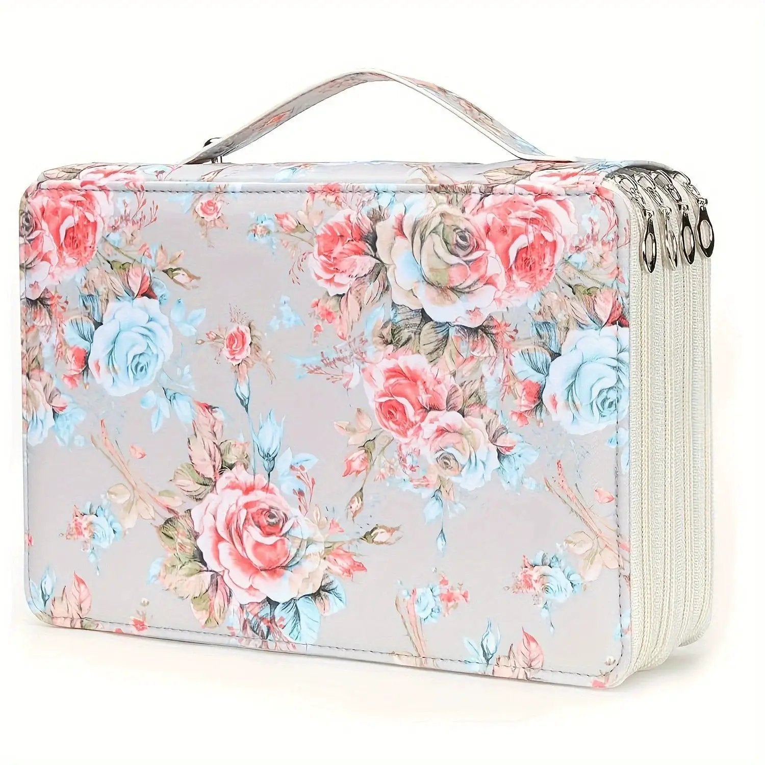 200 Hole Portable Canvas Pencil Case, Pencil Stationery Shockproof Storage Bag, Large Capacity Stationery Box by All Mart Bristol Ltd