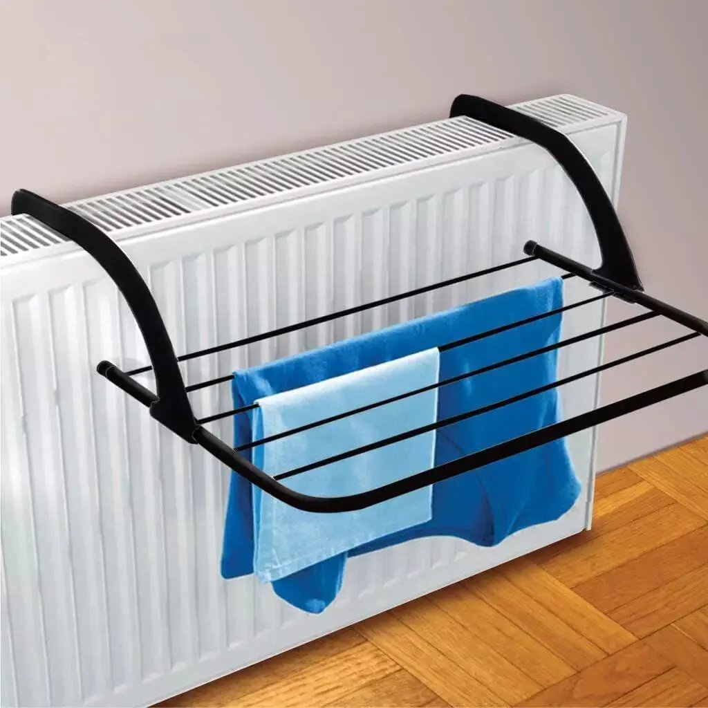 Radiator Clothes Airer Holder Folding Air Dryer Rail 5 Bar Laundry Rack Hanger by All Mart Bristol Ltd