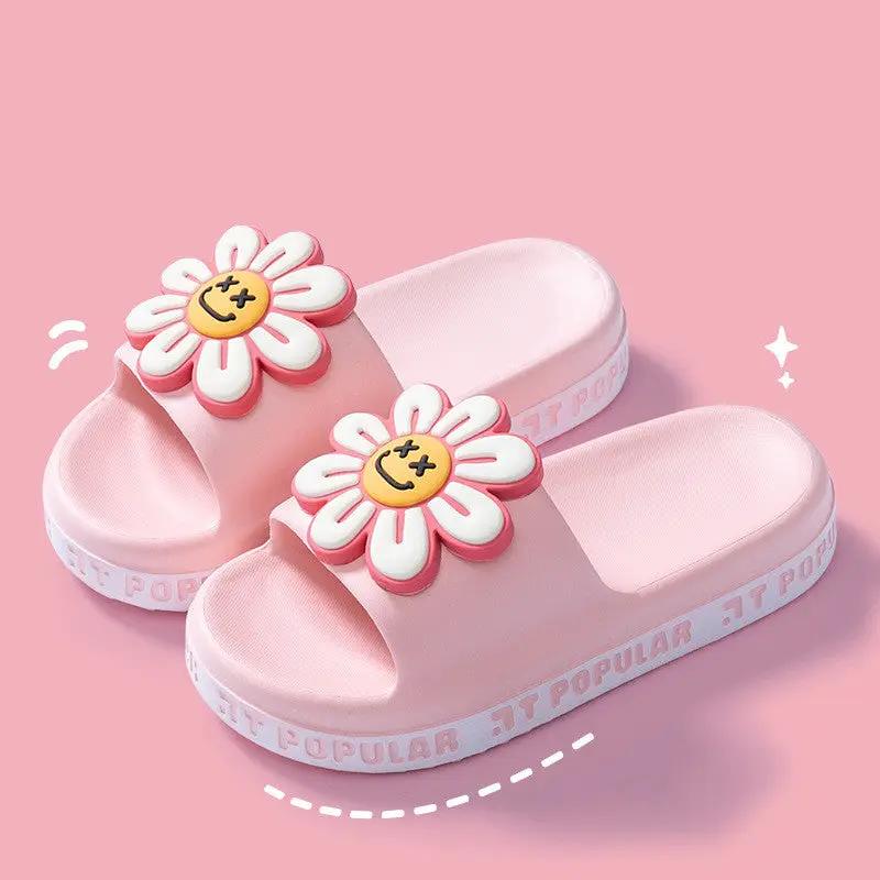 Summer Flower Slippers Women New Fashion Letter Garden Shoes Indoor Anti-Slip Floor Bathroom Bathing Home Slipper by Dropshipman
