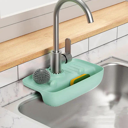 Anti-skid Mat Kitchen Rag Sponge Wiping Drain Storage Rack Kitchen Gadgets by Dropshipman