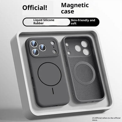 Applicable To 17 Fine Circle Magnetic Phone Case Liquid Silicone by Dropshipman
