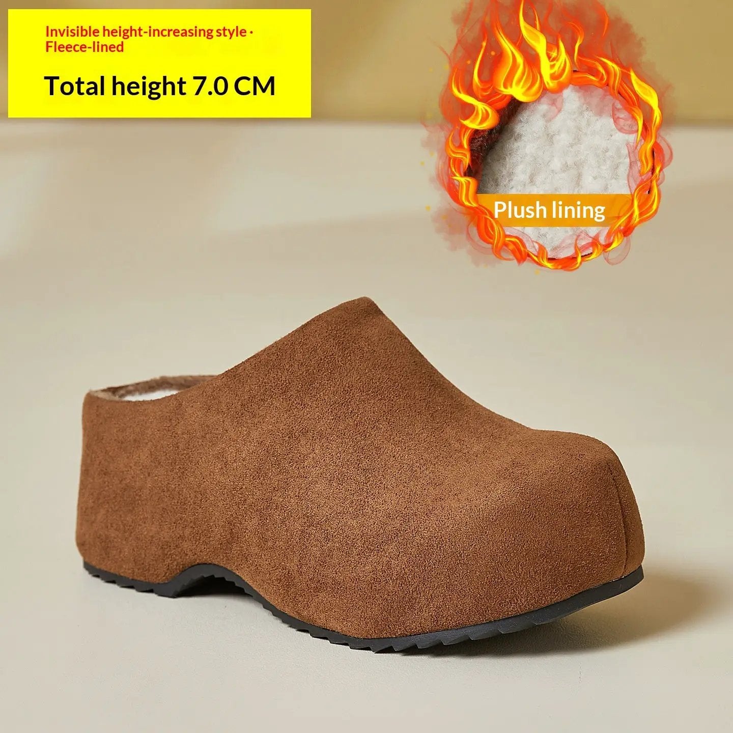 Retro Chunky-sole Closed-toe Mules For Women, Perfect For Outdoor Wear by Dropshipman