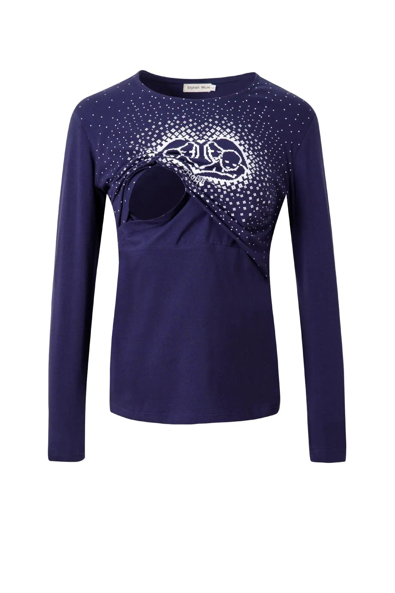 Blue Heart Breastfeeding Top by Stylish Mum