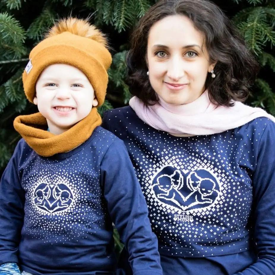 Blue Heart Breastfeeding Top by Stylish Mum