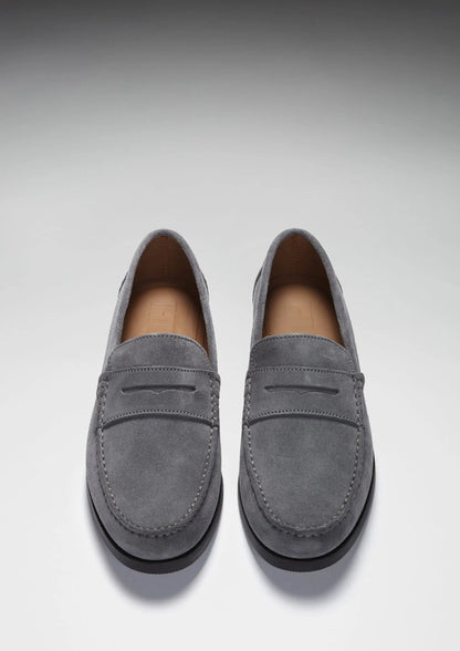 Boat Loafers, slate grey suede by Hugs & Co.