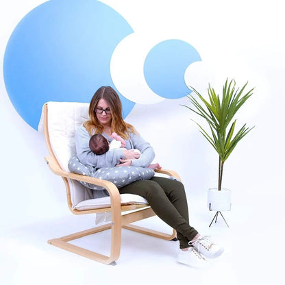 Breast Feeding Nursing Pillow - Grey with Stars (COVER ONLY) by For Your Little One