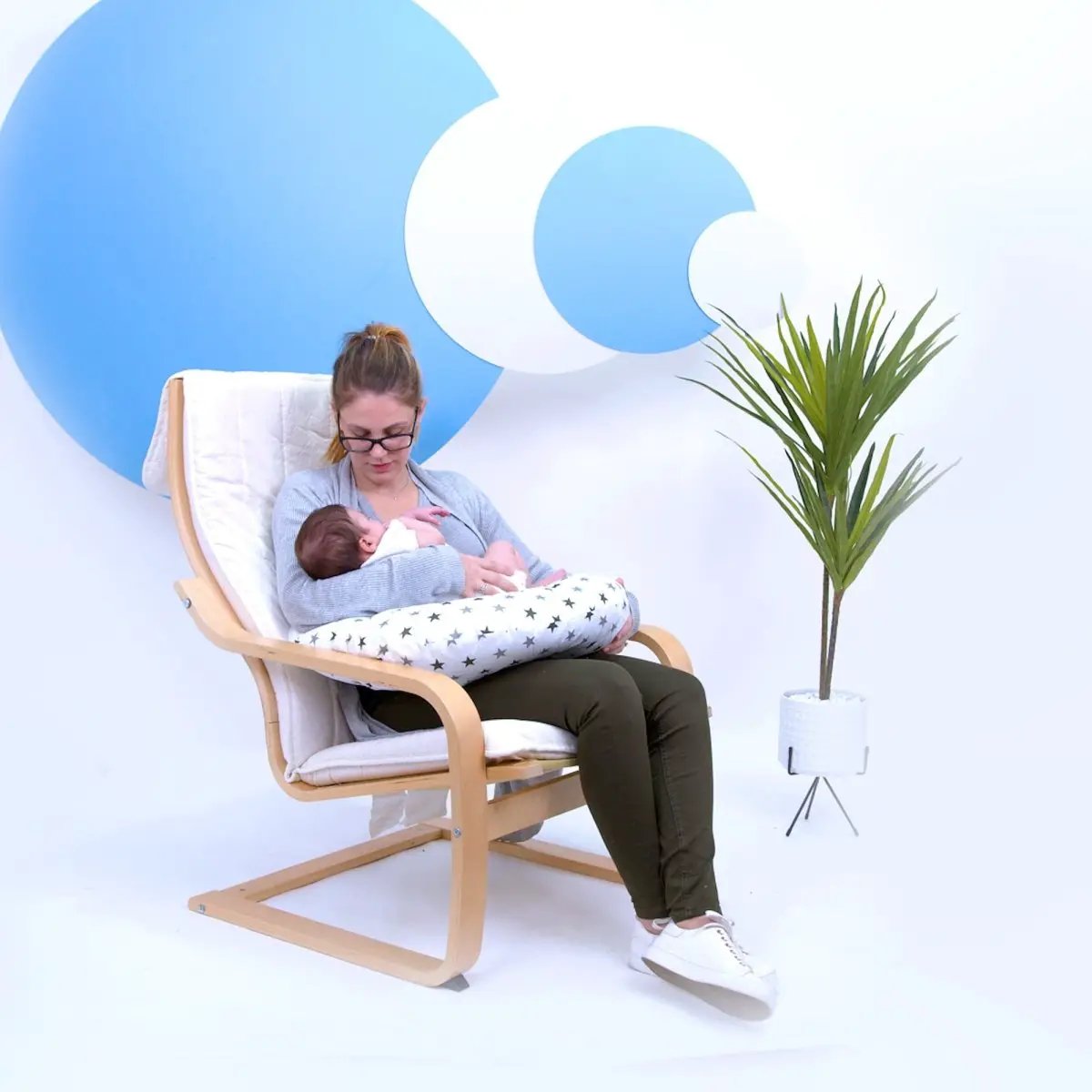 Breast Feeding Nursing Pillow - Silver Twinkle (COVER ONLY) by For Your Little One