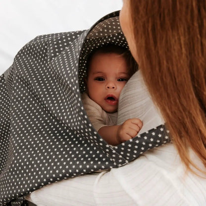 Breastfeed Apron - White Stars-Clearance by For Your Little One