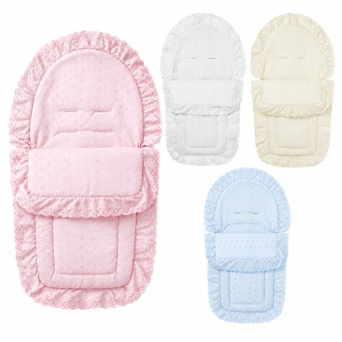 Universal Broderie Anglaise Car Seat Footmuff / Cosy Toes by For Your Little One