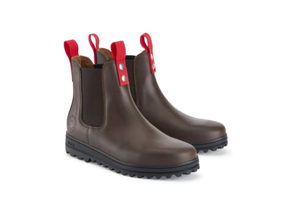 Busby Women's Winter Chelsea Boot, Brown Leather by Hugs & Co.
