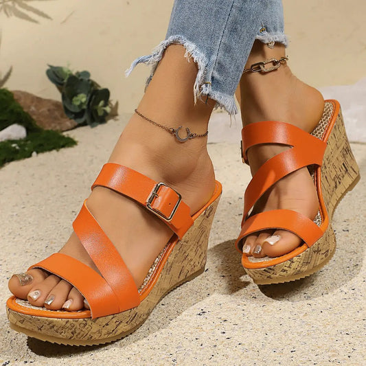 Cross-border Foreign Trade Plus-size Open-toe Wedge Sandals For Women by Dropshipman