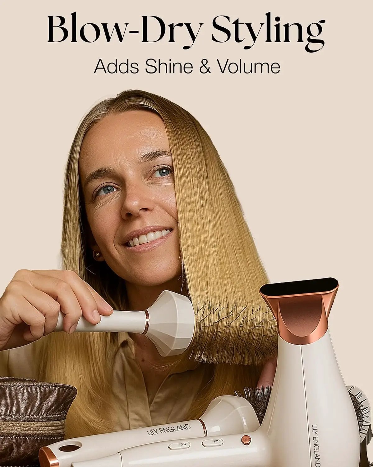 Professional Round Hair Brush Set - 4 Piece Blow Dry Kit with 3 Round Brushes & Comb - Perfect Beauty Gift for Women by All Mart Bristol Ltd
