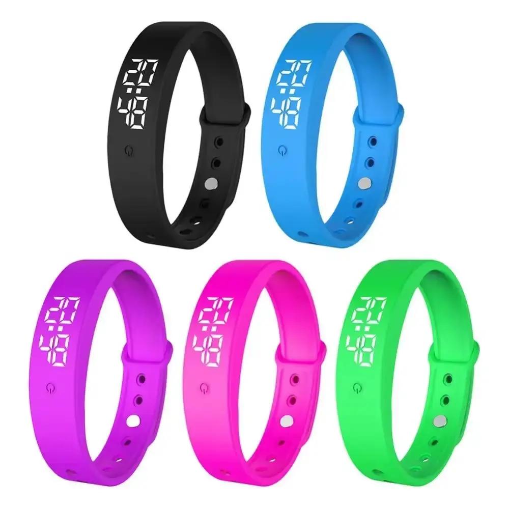 LED Digital Smart Bracelet Waterproof Smart Clock Smartband with Body Temperature Monitor Smart Band Vibration Alarm Reminder by All Mart Bristol Ltd