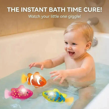 Magic Water-Activated Glowing Swimming Fish, Neon Deep-Sea Disco, Interactive Colorful Robot Fish, Swimming Robotic Luminous Function, Waterproof Aquarium Bath Time Fun.Perfect Gift for Babies & Toddlers by All Mart Bristol Ltd
