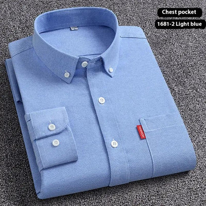 Pure Cotton Washed Oxford Woven Shirts Men by Dropshipman