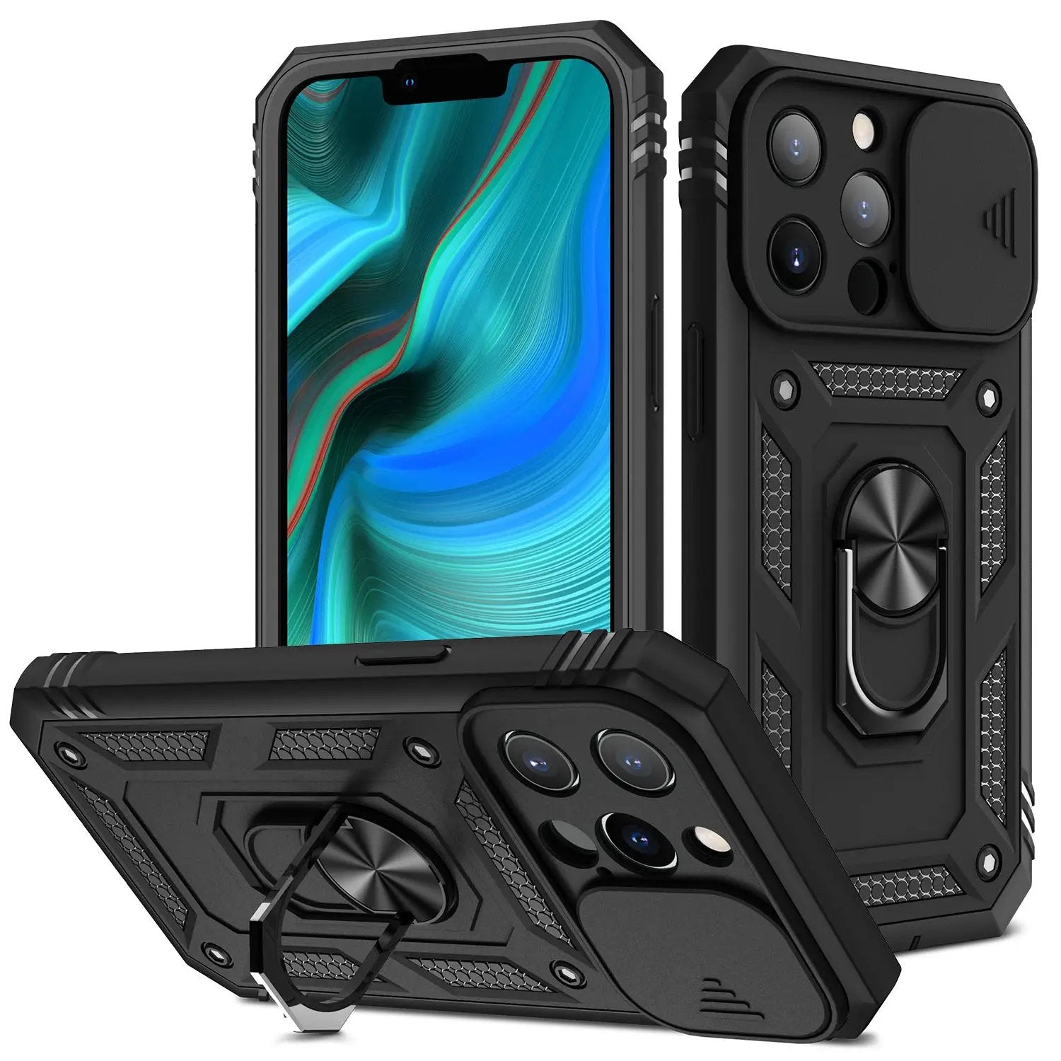 New Magnetic Mobile Phone Case With Sliding Window Bracket by Dropshipman