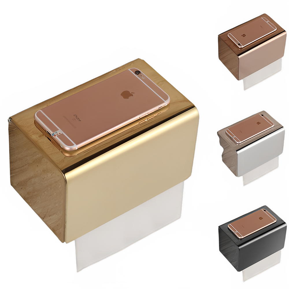 Golden Stainless Steel Rope Toilet Paper Holder Hotel Bathroom Tissue Accessories Rose Gold Rack Holder Decoration Supplies by All Mart Bristol Ltd