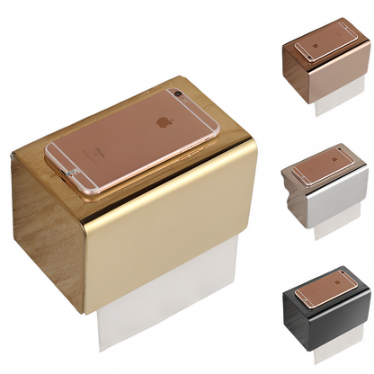 Golden Stainless Steel Rope Toilet Paper Holder Hotel Bathroom Tissue Accessories Rose Gold Rack Holder Decoration Supplies by All Mart Bristol Ltd