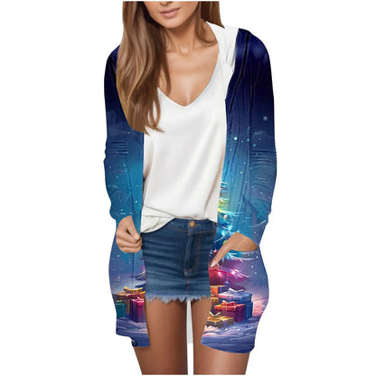 Manufacturer Cross-Border Women's Fashion New Loose Simple Pocket Hooded Cardigan Jacket by All Mart Bristol Ltd