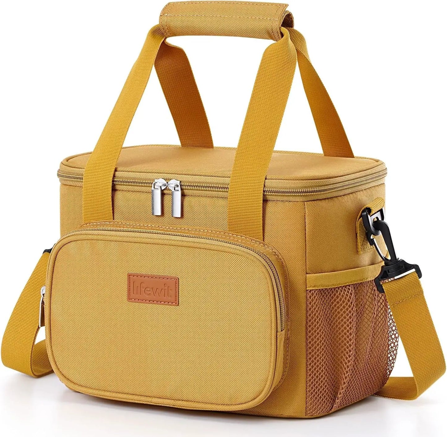 Stylish Black Insulated Lunch Bag - 9L Soft Cooler Tote for Adults, Perfect for 12 Cans by All Mart Bristol Ltd