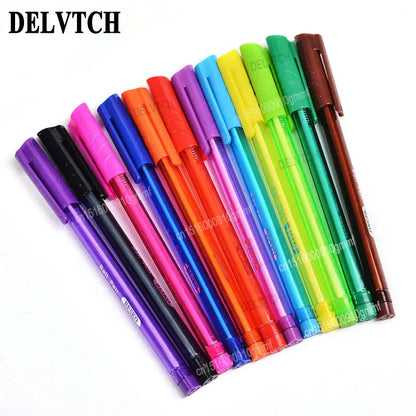 12Pcs Color Set 1.0Mm Tip Ballpoint Pen Office Ball Pen School Student Writing Drawing Stationery Supplies Kids Gifts by All Mart Bristol Ltd