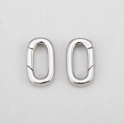 2pcs 18K Gold Plated Filled Oval Carabiner Necklace Clasps Spring Ring Pearl Enhancer Connector for DIY Jewelry Bracelet Making by All Mart Bristol Ltd