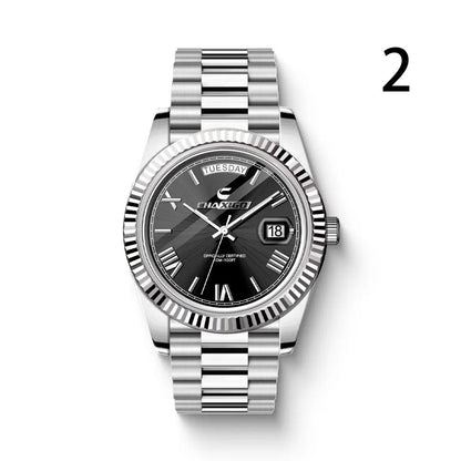 Fashion Men's Watch Steel Band Large Dial Quartz Wrist Watch by Dropshipman