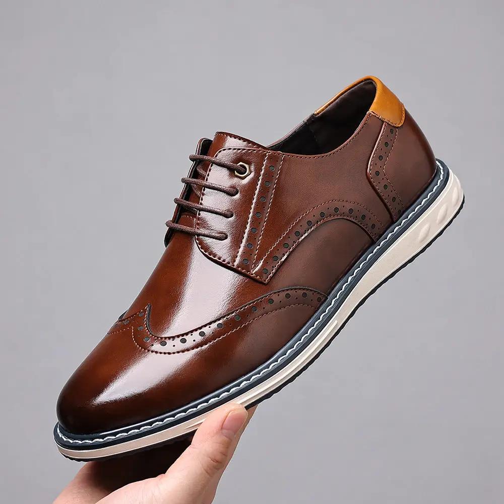 British Mens Business-Casual Leather Shoes by Dropshipman