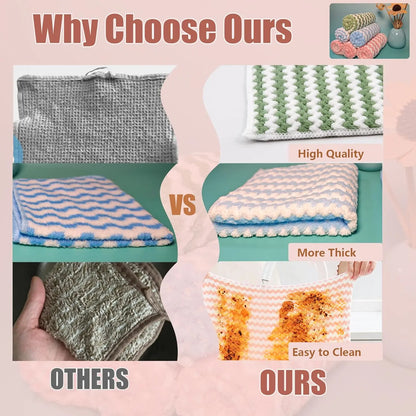 Microfiber Cleaning Cloth,Super Absorbent 10 Pcs Dish Towels for Kitchen,Fast Drying Dish Cloth for Washing Dishes, Lint Free Dish Drying Towels, Reusable Kitchen Towels Set by All Mart Bristol Ltd