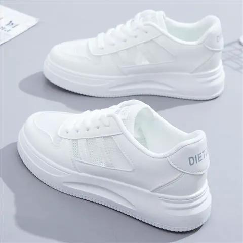 Women's All-matching Casual Sports Leather Summer White Sneakers Internet Celebrity by Dropshipman