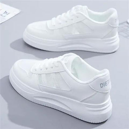 Women's All-matching Casual Sports Leather Summer White Sneakers Internet Celebrity by Dropshipman