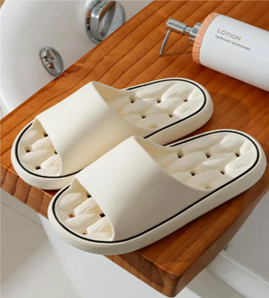 Non-slip Design Bathroom Slippers Home Summer Thick Sole Floor Bedroom House Shoes For Women Men by Dropshipman