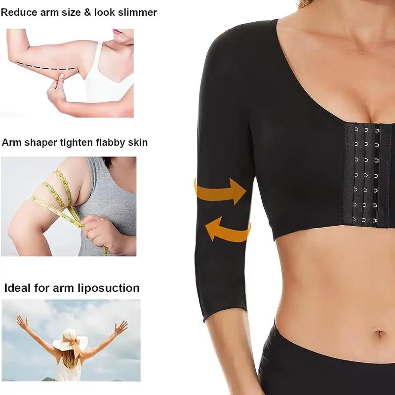 MISSMOLY Womens Arm Shaper Tops Slimmer Compression Half Sleeves Post Surgery Posture Corrector Shapewear by All Mart Bristol Ltd