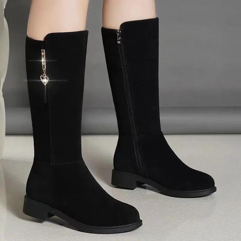 Fleece Lined Mid Calf Warm Cotton Boots by Dropshipman