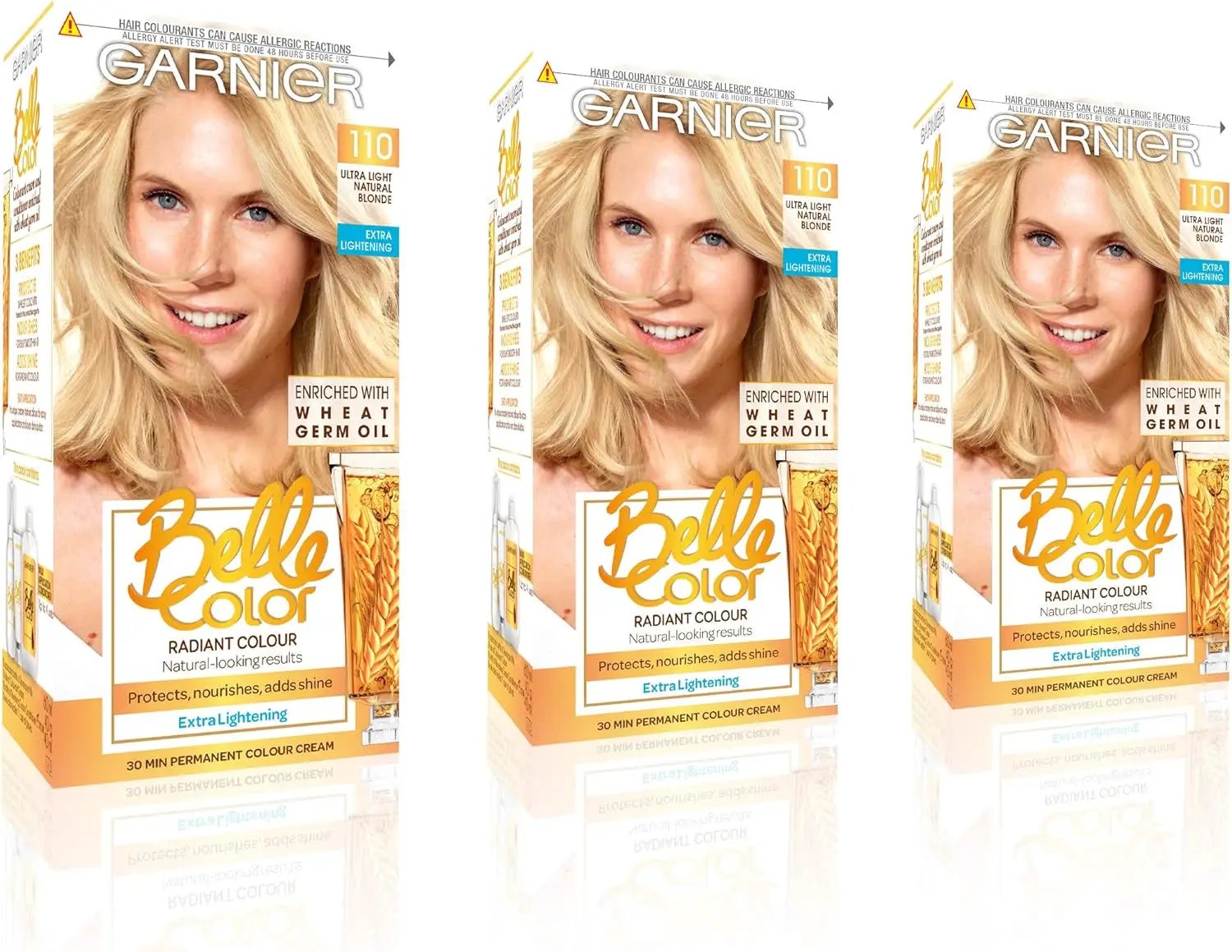 Belle Color Permanent Brown Hair Dye - Natural Looking Color & 100% Grey Coverage - 3 Pack of 5 Natural Brown by All Mart Bristol Ltd