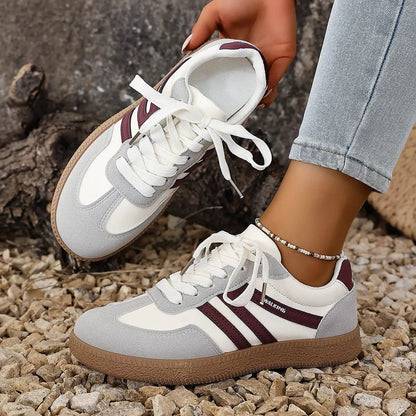 Large Size Color Blocked Round Toe Women's Shoes by Dropshipman