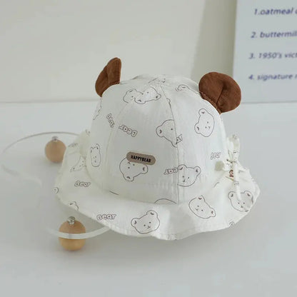Cartoon Baby Fisherman Hat Cute Children Sunshade Basin Cap 3-12Month Infants Bowl Caps Soft Cotton Toddler Sunscreen Visors by All Mart Bristol Ltd