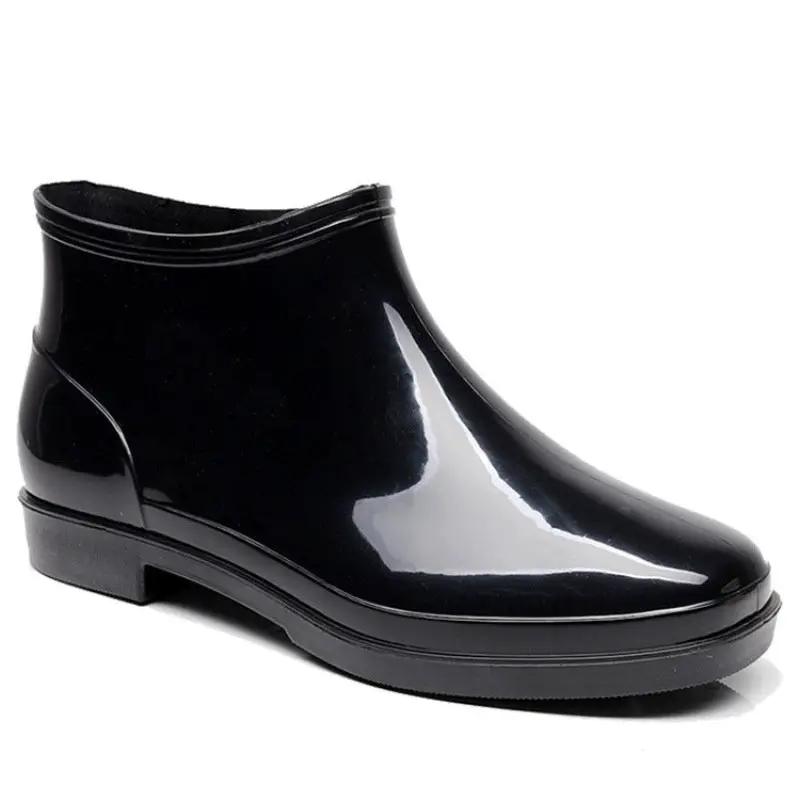 Men's Short Tube Plus Size Low-top Non-slip Rain Boots by Dropshipman