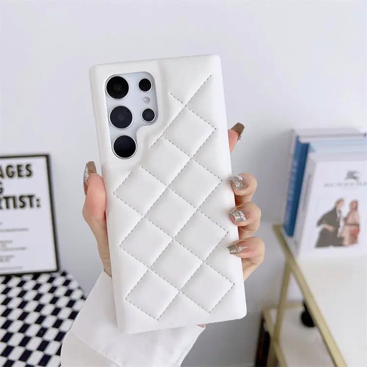 Diamond Plaid Phone Case Leather Phone Protective Case by Dropshipman