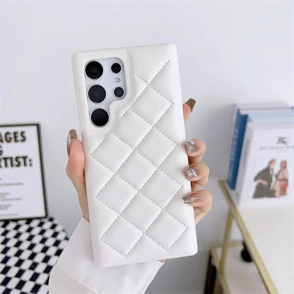 Diamond Plaid Phone Case Leather Phone Protective Case by Dropshipman