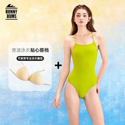Summer Women's Clothing Solid Color Non See Through Slimming Bathing Suit Swimsuit For Nylon Tankini Swimsuits Set by All Mart Bristol Ltd
