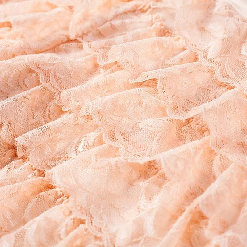 Lolita Ruffle Lace Safety Shorts Elastic Casual Bow Bottoming Culottes Anti-Walking Summer Thin Section Short Pants by All Mart Bristol Ltd