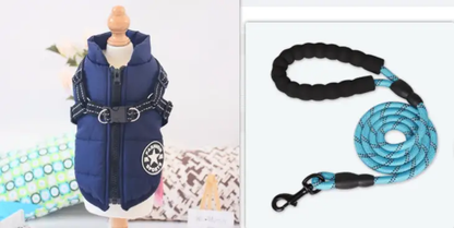 Waterproof Dog Clothes Winter Dog Coat With Harness Warm Pet Clothing Big Dog Jacket Chihuahua Labrador Coat Costume by Dropshipman