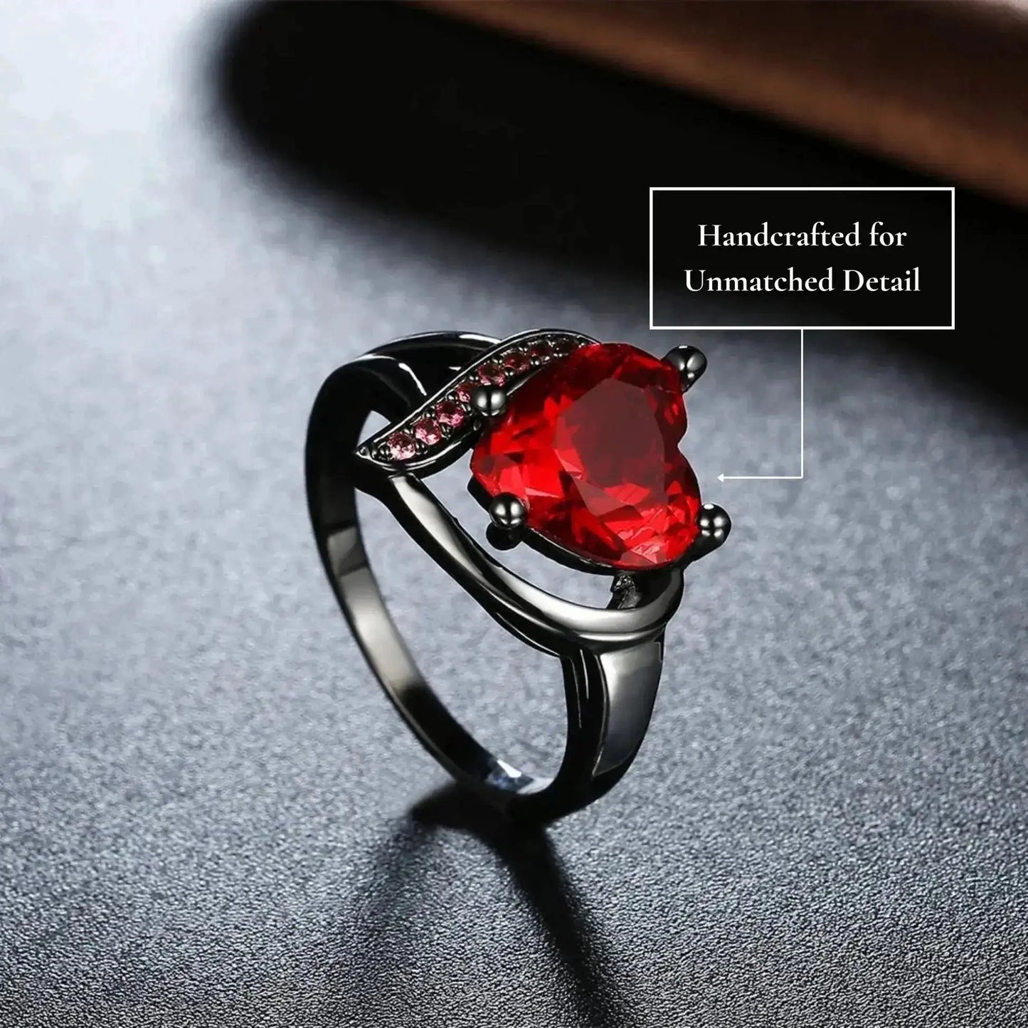 Couples Promise Rings with Heart & Dragon Designs Purple Red Green Blue Zircon Ideal for Engagement Wedding Gifts Romantic Theme Hypoallergenic Scratch Resistant Valentine'S Day Gift by All Mart Bristol Ltd