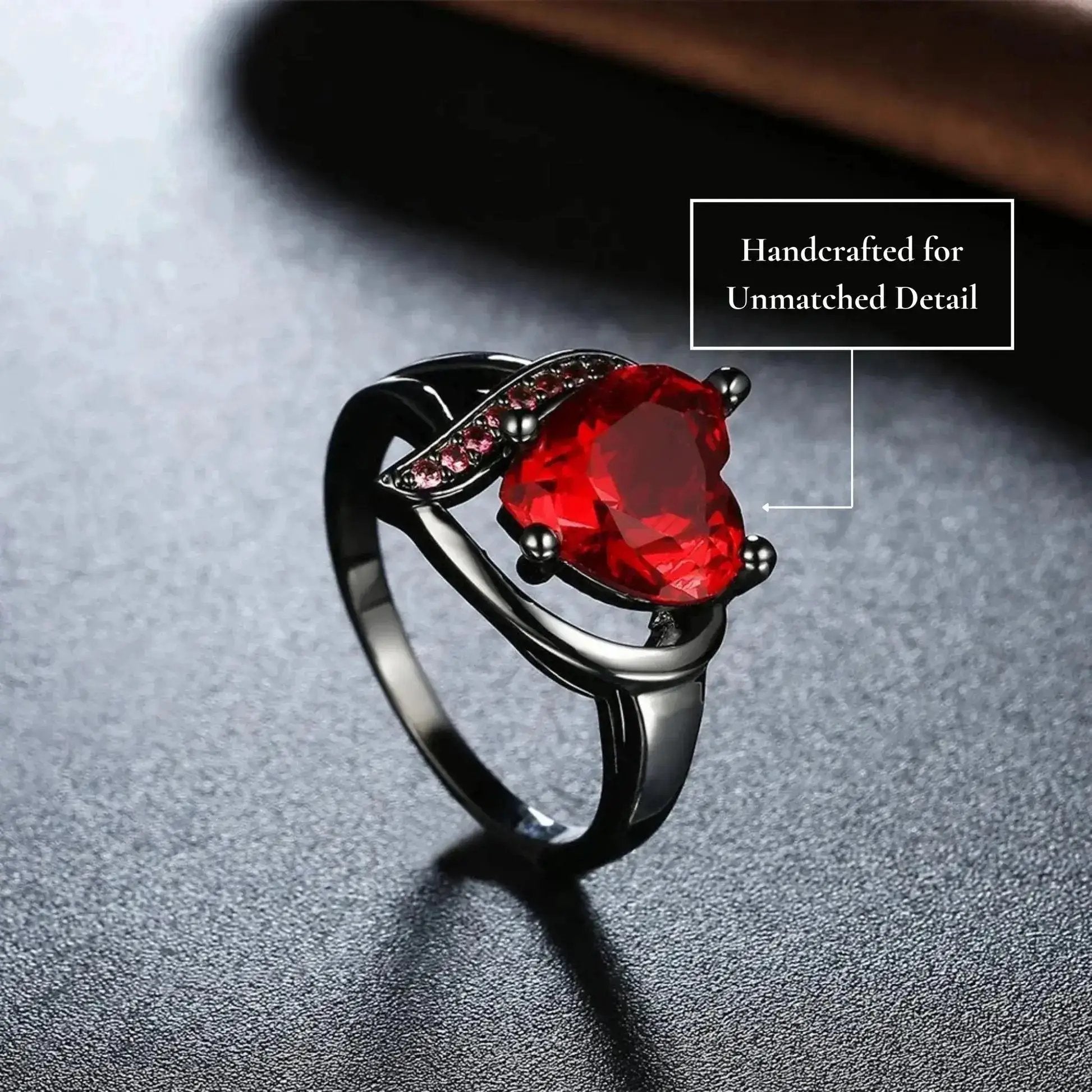 Couples Promise Rings with Heart & Dragon Designs Purple Red Green Blue Zircon Ideal for Engagement Wedding Gifts Romantic Theme Hypoallergenic Scratch Resistant Valentine'S Day Gift by All Mart Bristol Ltd