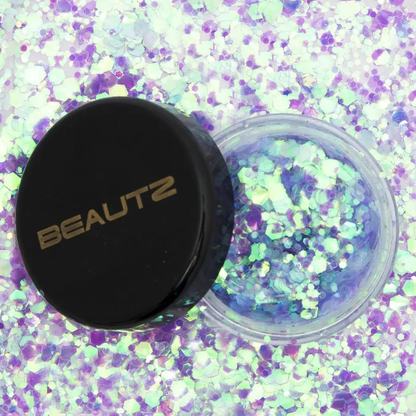 Beautz Chunky Glitter Available in 5 Varieties 10ml pot with 5g of Cosmetic Glit[Unicorn] by Beautz