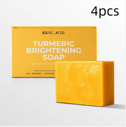 Turmeric Kojic Soap Turmeric Kojic Acid Soap Handmade Skin Products Natural Turmeric Soap Bar Skin Clean Dark Spot Remover Moist Bathing Facial Soap by Dropshipman