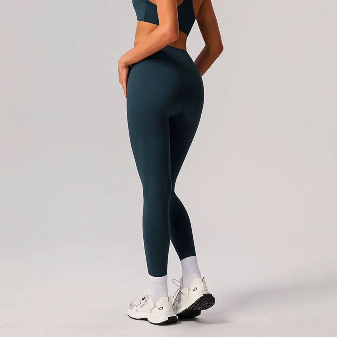 Women’s Seamless-Front Classic Sport Leggings – Navy by Me & I